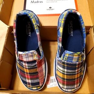NIB kids sperry madras